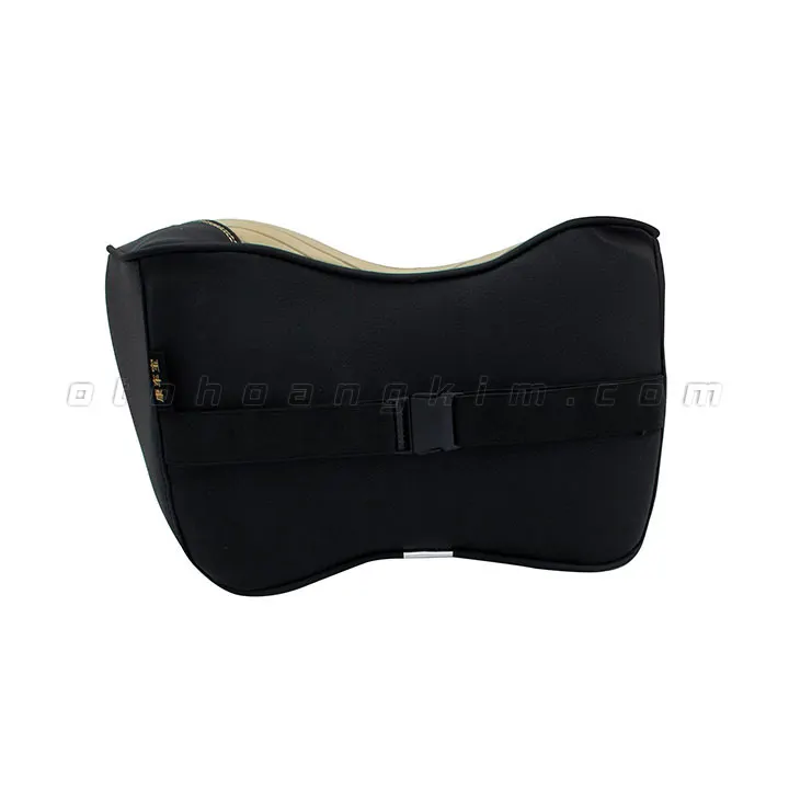 Gối cổ GC02 cao su non khúc xương nhỏ kem - Ảnh 2