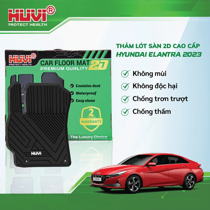Thảm Lót Sàn Huvi Hyundai Elantra 2023 2D - Ảnh 1