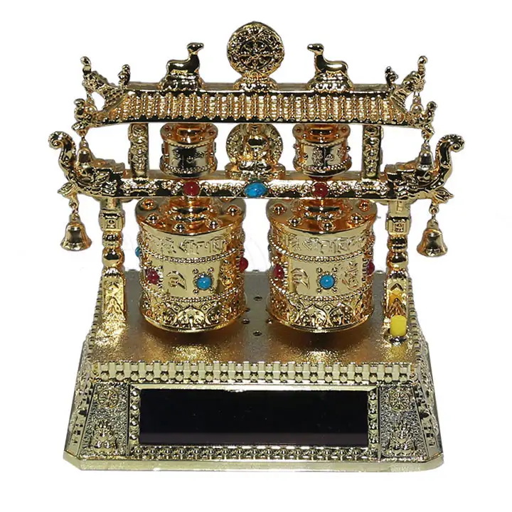 Tượng bánh xe cầu nguyện đôi LS - Ảnh 1