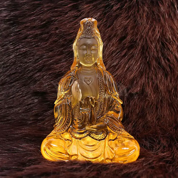 Tượng phật Quan Âm đá lưu ly - Ảnh 1