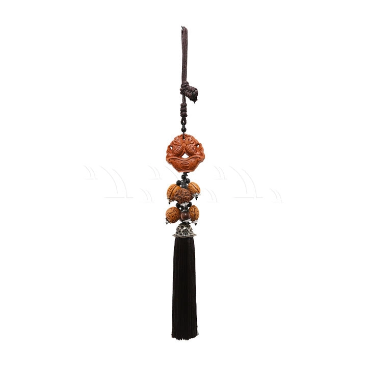Dây treo gỗ đôi cá chép  (dây đen) - Ảnh 1