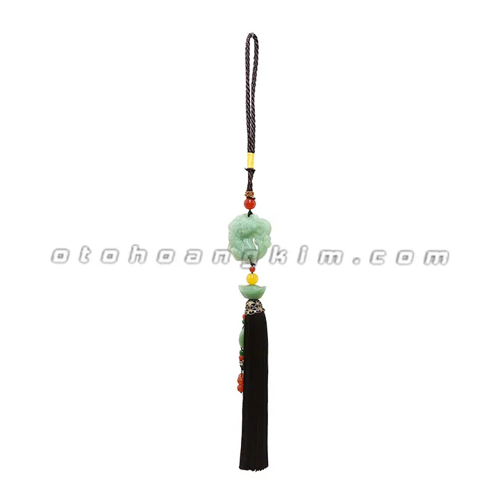 Dây treo cẩm thạch tỳ hưu (dây đen) - Ảnh 2