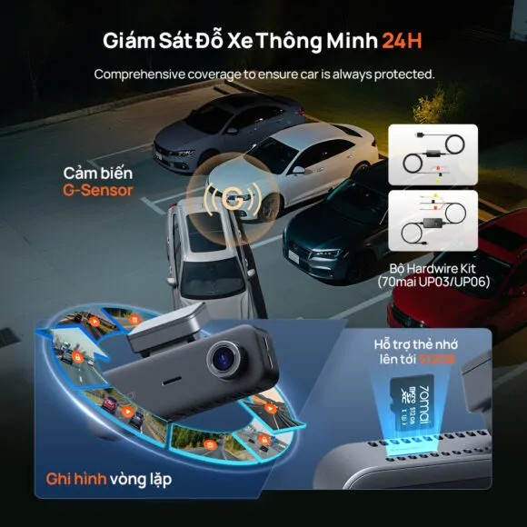 Camera hành trình 70mai T400 ghi hình 3 kênh - Ảnh 7