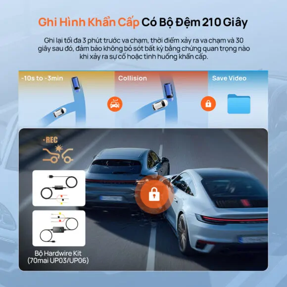 Camera hành trình 70mai T400 ghi hình 3 kênh - Ảnh 6