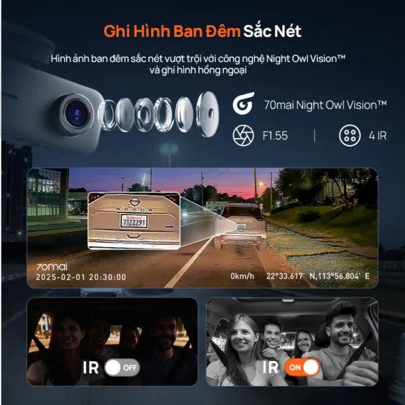 Camera hành trình 70mai T400 ghi hình 3 kênh - Ảnh 4