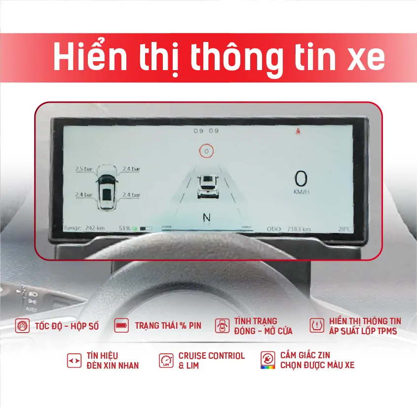 Màn hình IPC MCD91 tích hợp TPMS cho MPV7 - Ảnh 4