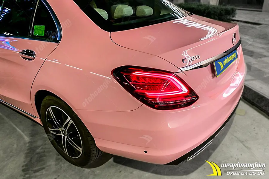 Dán đổi màu Candy hồng Mercedes C180 - Ảnh 3