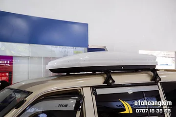 Hộp Đựng Đồ Trên Nóc Xe Hãng Shiturui 580L Trắng Xe Mitsubishi Jolie