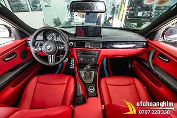 Đổi màu nội thất BMW E90 màu đỏ