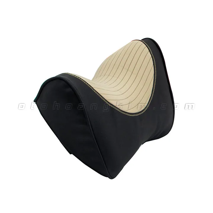Gối cổ GC02 cao su non khúc xương nhỏ kem - Ảnh 3