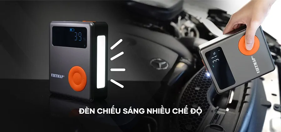 Kích Bình Bơm Lốp Vietmap DK-MF139 13000mAh - Ảnh 5