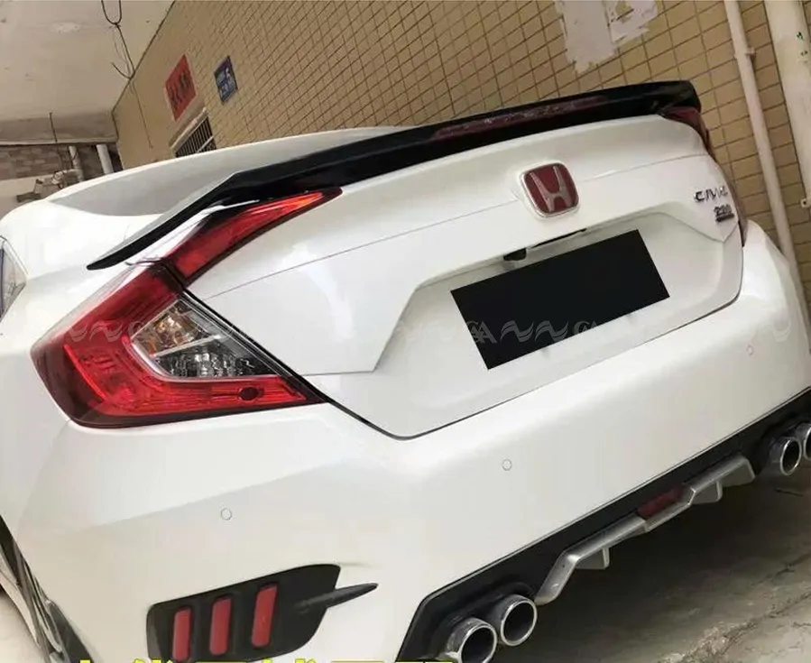 Đuôi cá Civic 2017 thấp có đèn RS dày đen bóng loại 1 - Ảnh 4