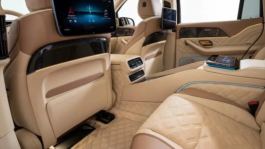Bọc Ghế Da LeMans 1200 Beige Cho Xe Maybach Sang Trọng - Ảnh 2
