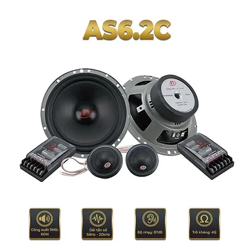 Loa Dego AS6.2C 6.5 inch 2 Way - Nâng cấp âm thanh xe hơi