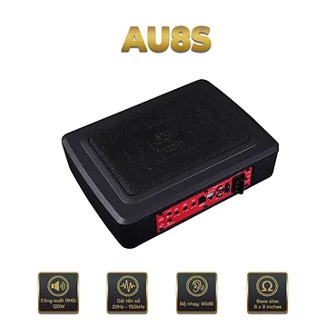 Sub Dego AU8S: Tăng Cường Âm Bass Sâu Lắng Cho Xe Hơi