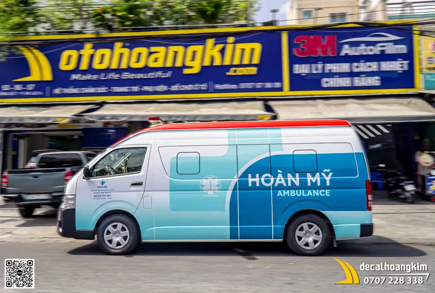 Dán tem quảng cáo Toyota Hiace Bệnh viện Hoàn Mỹ  - Ảnh 6