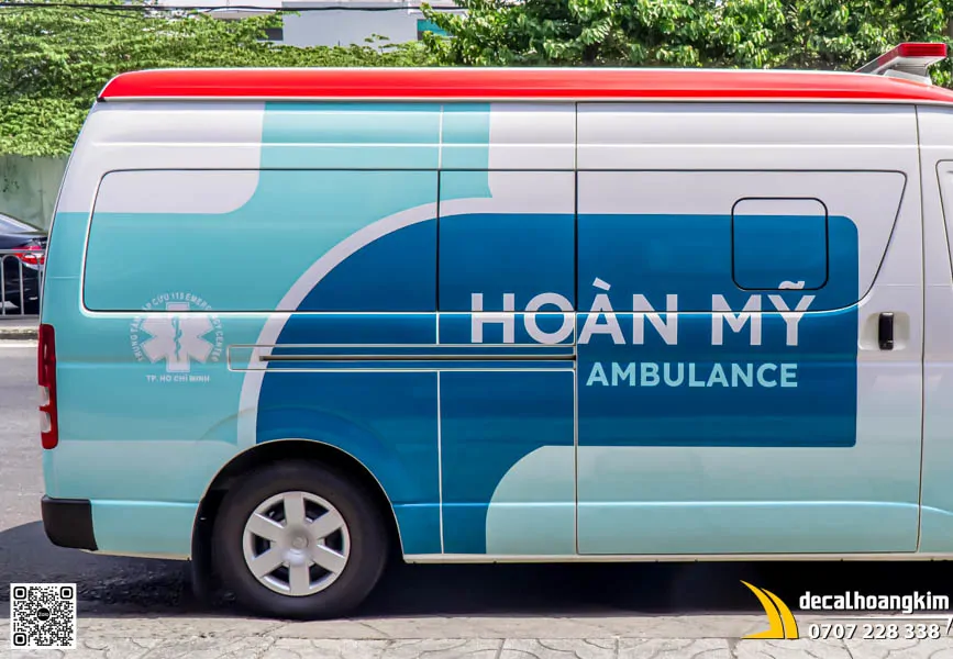 Dán tem quảng cáo Toyota Hiace Bệnh viện Hoàn Mỹ  - Ảnh 4
