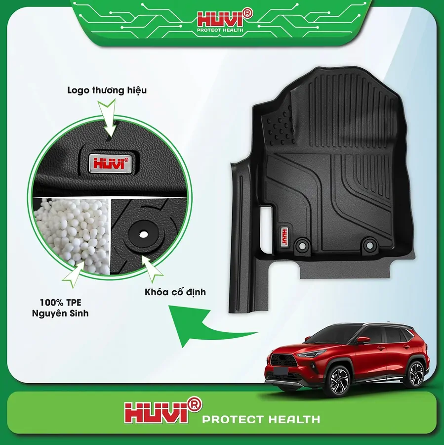 Thảm sàn Huvi Yaris 2024 xăng tràn viền  - Ảnh 3