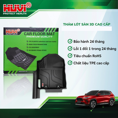 Thảm sàn Huvi Yaris 2024 xăng tràn viền  - Ảnh 1