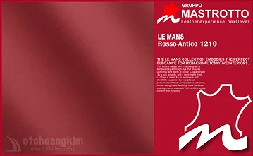 Da bò Lemans 1210 Rosso-Antico: Nâng tầm nội thất xe hơi