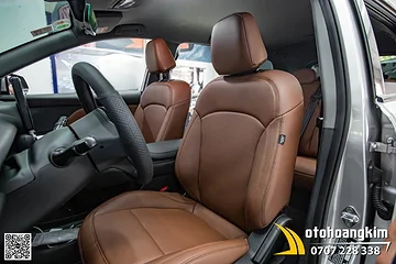 Bọc Áo Ghế Da Nappa King Màu Nâu Cho LimoGreen 