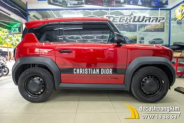 Tem Xe Vinfast VF3 - Mẫu tem Christian Dior