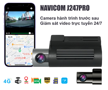 Camera hành trình Navicom J247 Pro 2K (trước - sau) 