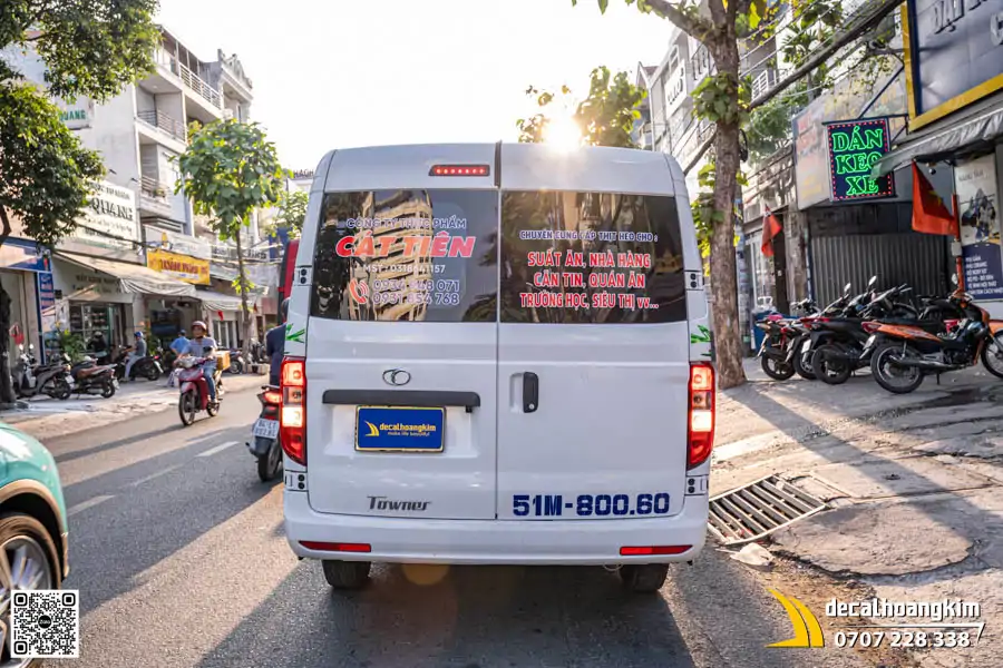 Dán tem quảng cáo Thaco Towner - Thực phẩm Cát Tiên sắc nét
 - Ảnh 2