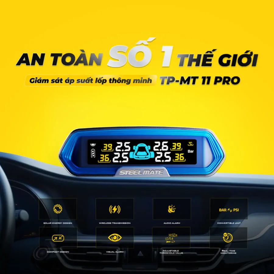 Áp Suất Lốp Steelmate TP - MT11 Pro  - Ảnh 4