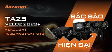 Bi cos pha Aozoom TA25 cho Veloz 2023+ - Ánh sáng 5500K