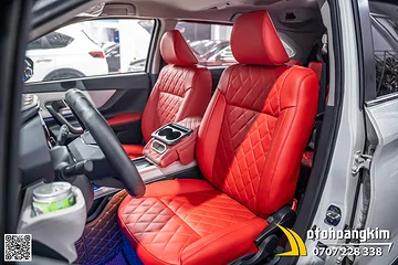 Bọc Áo Ghế Da Nappa King Màu Đỏ Cho Toyota Veloz
