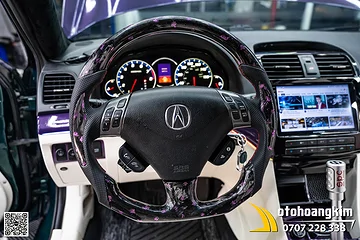 Acura nâng cấp vô lăng Carbon nhũ tím