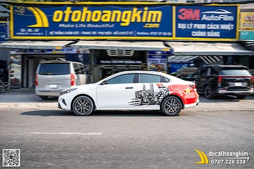 Dán Tem xe Kia K3 - Thiết kế chủ đề kỷ niệm 30/04 