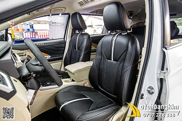 Bọc Áo Ghế Da Nappa King 7 Màu Đen Phối Kem Cho Xpander 