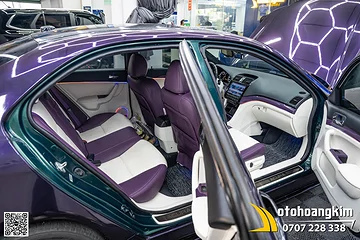 Đổi màu nội thất Acura - Tím Trắng