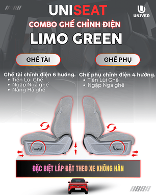 Ghế chỉnh điện Limo Green Univer (tài + phụ)
