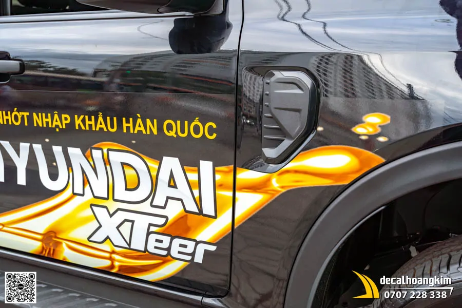Dán tem quảng cáo xe Ranger mẫu dầu nhớt Hyundai XTeer - Ảnh 4