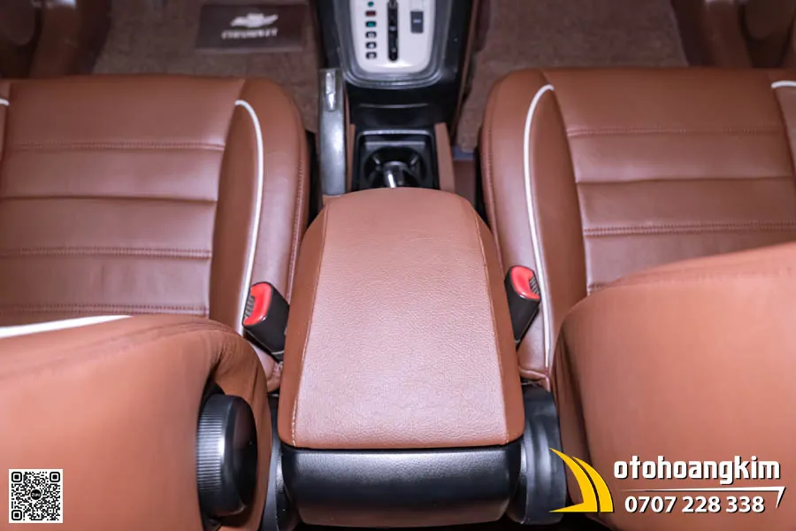 Bọc Ghế Da Nappa Xe Chevrolet Captiva Nâu Viền Trắng - Ảnh 5