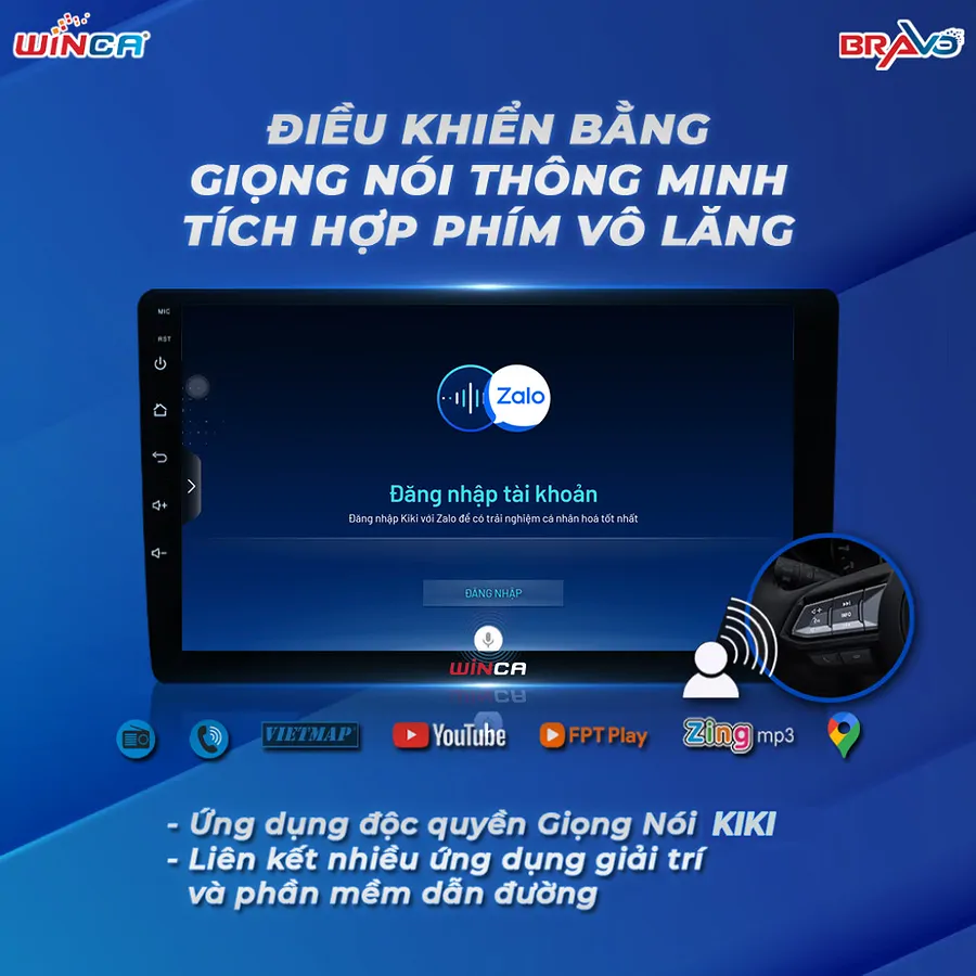 Màn hình android Winca S170+ QLED 2K 9 inch - Ảnh 5