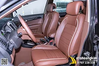 Bọc Ghế Da Nappa Xe Chevrolet Captiva Nâu Viền Trắng