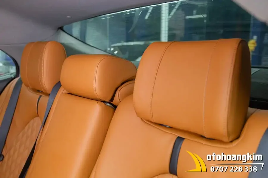 Bọc Áo Ghế Da Nappa King Nâu Cam Xe Camry - Ảnh 7