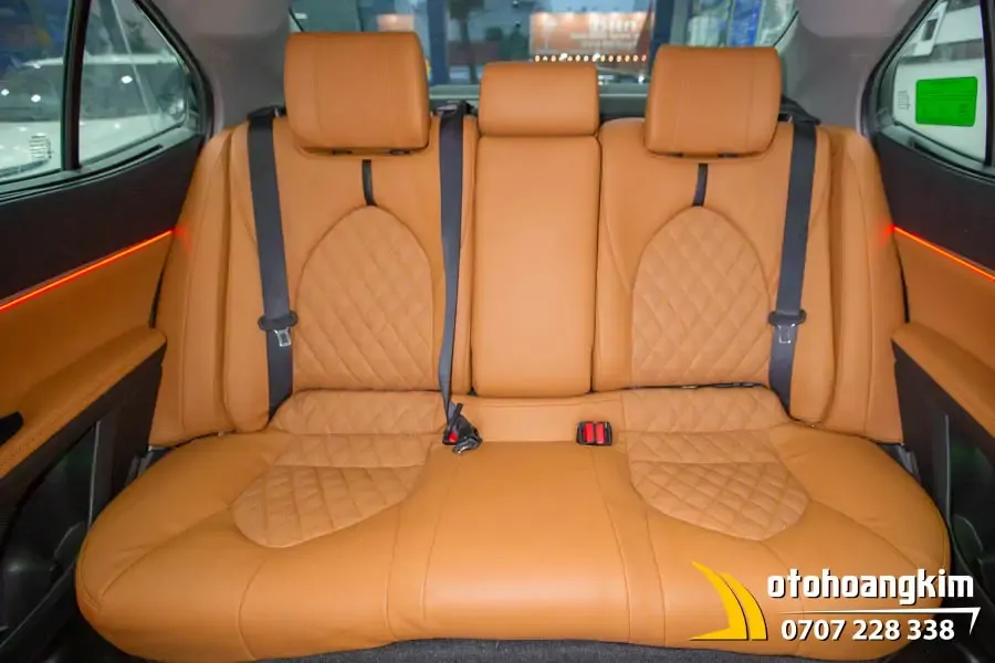 Bọc Áo Ghế Da Nappa King Nâu Cam Xe Camry - Ảnh 4