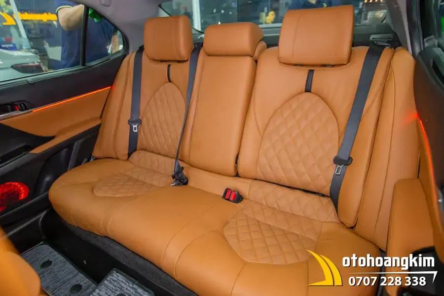 Bọc Áo Ghế Da Nappa King Nâu Cam Xe Camry - Ảnh 5