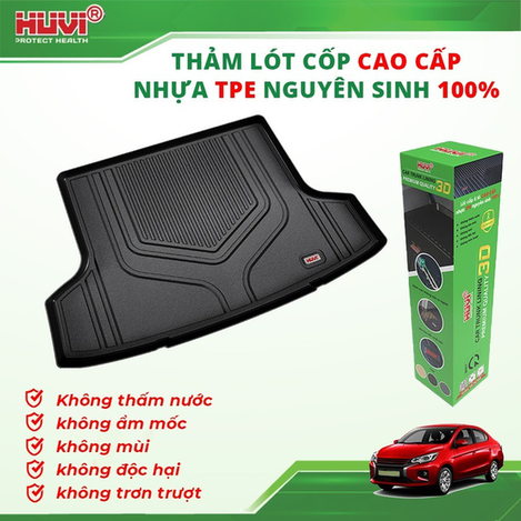 Tấm lót cốp 3D HUVI cho Mitsubishi Attrage 2015-2023 & Mirage - Ảnh 2