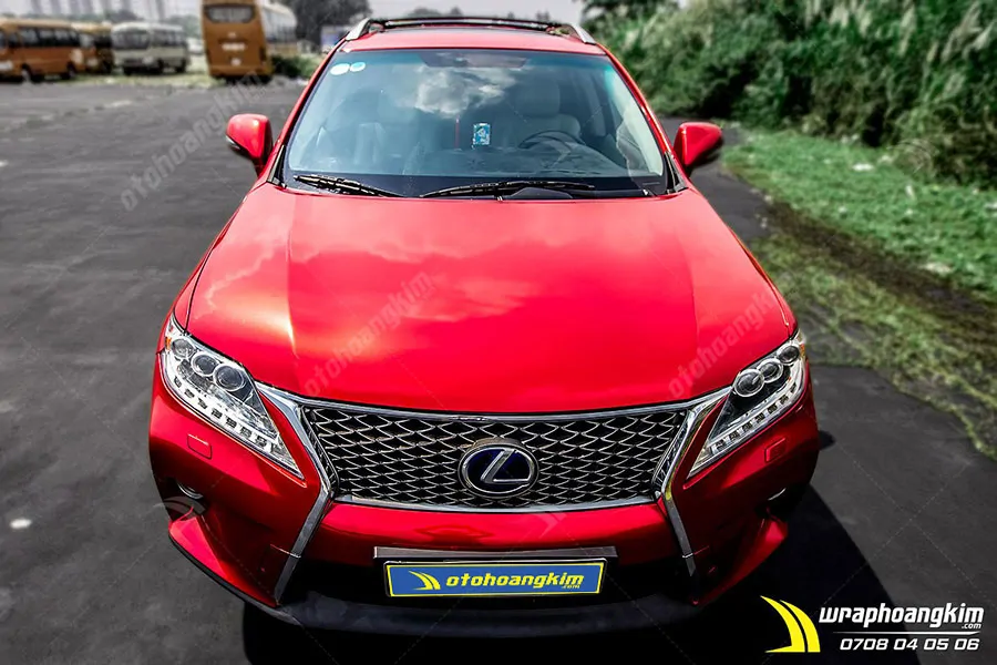 Dán đổi màu Candy đỏ Lexus RX 450H - Ảnh 6