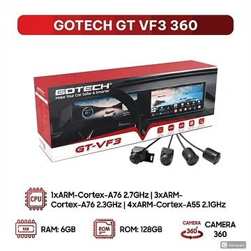 Màn hình android Gotech GT VF3 360 liền ODO 
