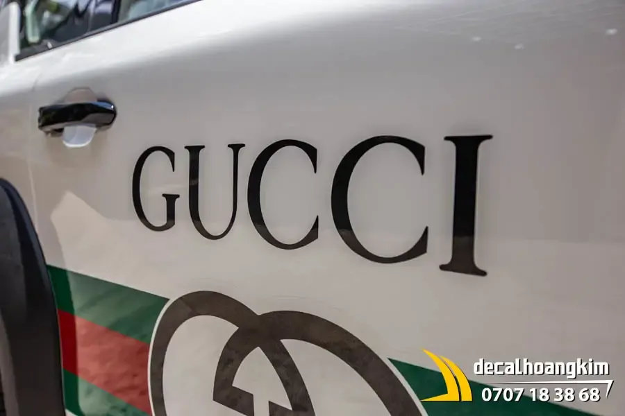 Tem xe Vinfast VF3 - Mẫu tem Gucci - Ảnh 7