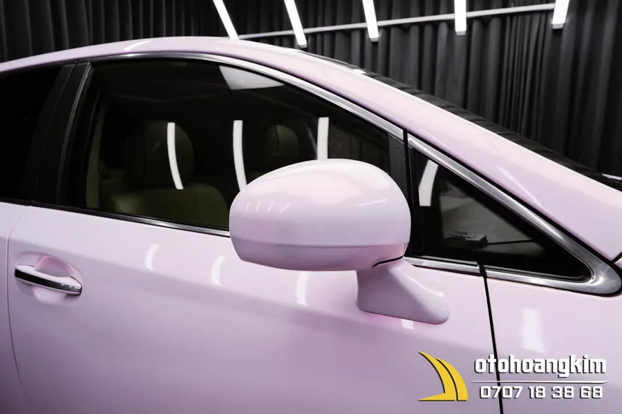 Wrap Đổi Màu Diamond White Pink Xe Toyota VENZA - Ảnh 8