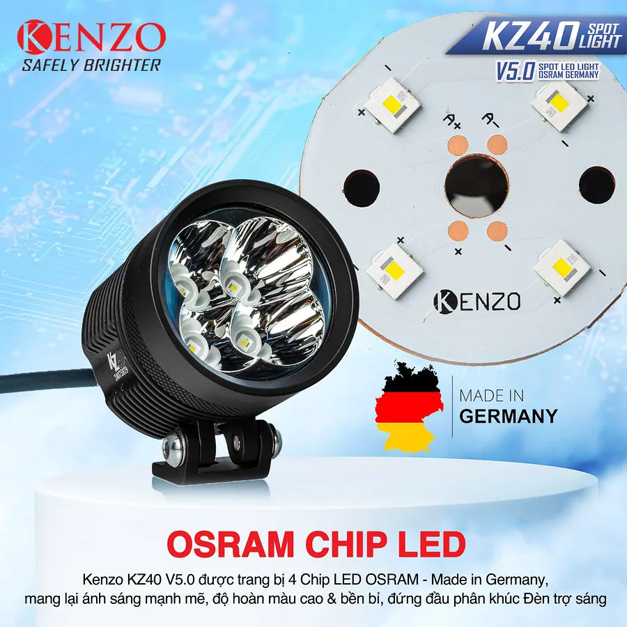 Đèn trợ sáng Kenzo KZ40 V5.0 - Ảnh 4