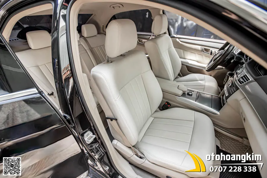 Bọc áo ghế da Nappa King Màu Kem Cho Mercedes E300  - Ảnh 1